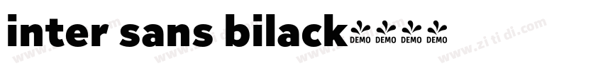 inter sans bilack字体转换